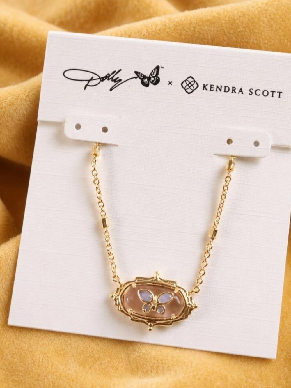 Kendra Scott Dolly Parton Elisa Butterfly Gold Pendant Necklace